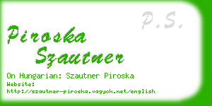 piroska szautner business card